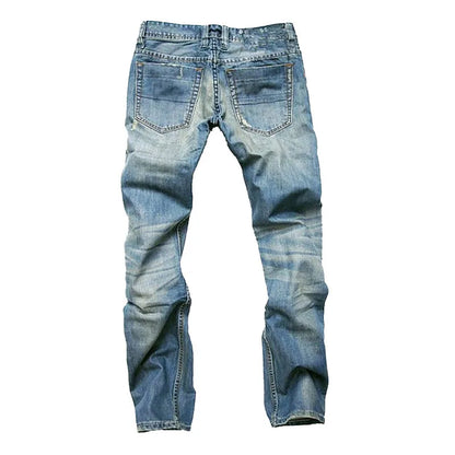 MEDIUM WORN OUT STRAIGHT JEANS 'ZHANLINWU'.